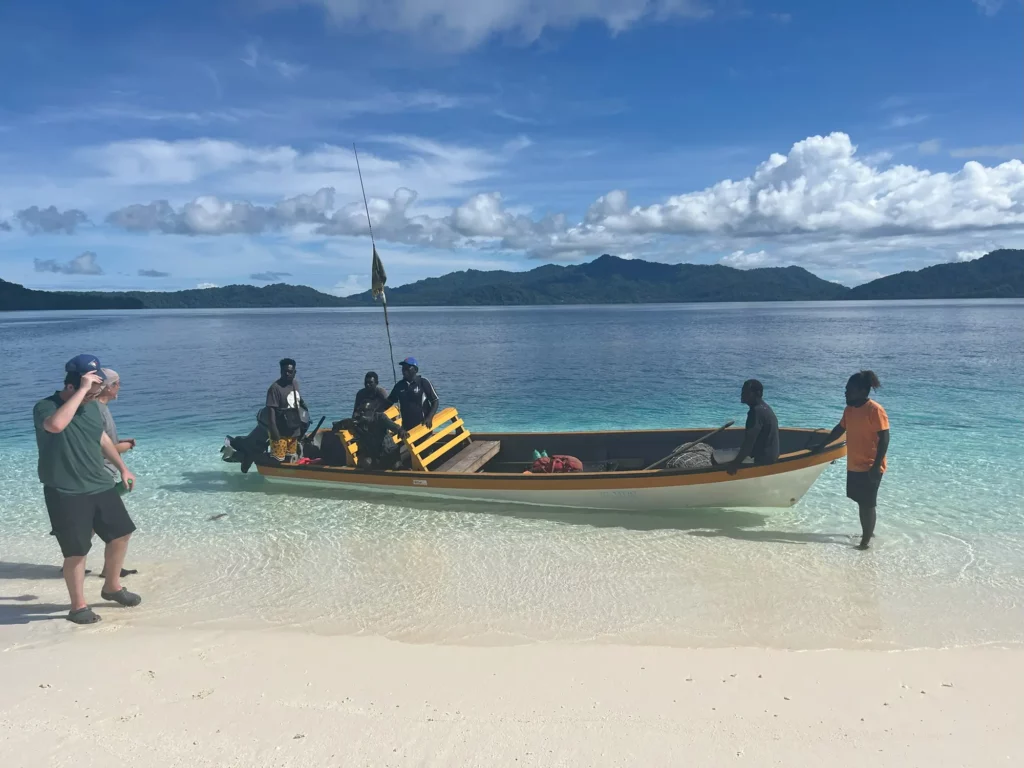 Team Exploring The Islands On The Fauro Property On A Recent Site Visit